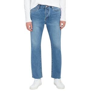 LAB101 Men’s Strait Leg Light Stone Wash Denim Jeans Button Fly Size 28